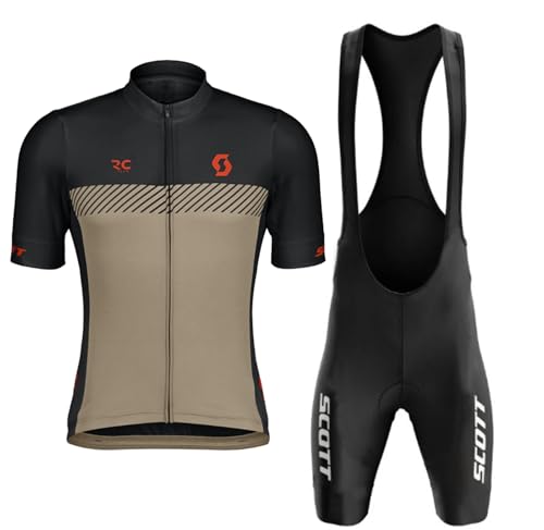 Fenovel Radtrikot Herren Kurzarm Fahrradbekleidung Sommer Rennrad Trikot Set Pro + Radsport-Trägerhosen mit 19D Gepolstert von Fenovel
