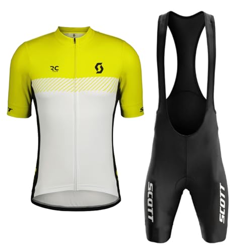 Fenovel Radtrikot Herren Kurzarm Fahrradbekleidung Sommer Rennrad Trikot Set Pro + Radsport-Trägerhosen mit 19D Gepolstert von Fenovel