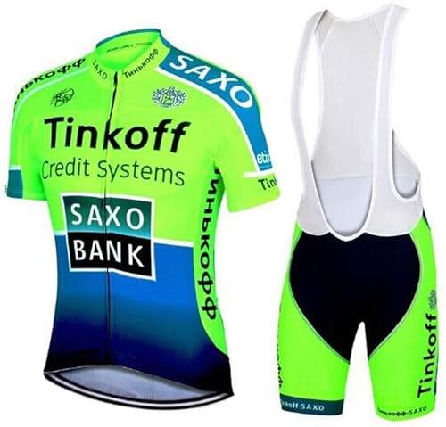 Fenovel Radtrikot Set Herren Sommer Fahrradtrikot Kurzarm + Trägerhosen mit 19D Gepolstert von Fenovel