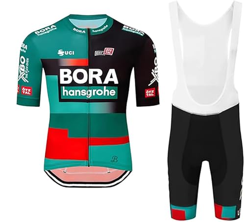 Fenovel Rennrad Trikot Herren Set Fahrradbekleidung Anzug Profi Radtrikot Kurzarm + Radsport-trägerhosen mit 19D Gepolstert von Fenovel