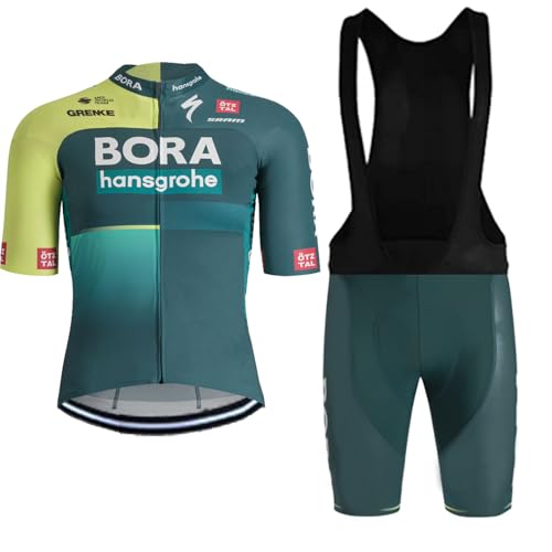 Fenovel Rennrad Trikot Herren Set Fahrradbekleidung Anzug Profi Radtrikot Kurzarm + Radsport-trägerhosen mit 19D Gepolstert von Fenovel