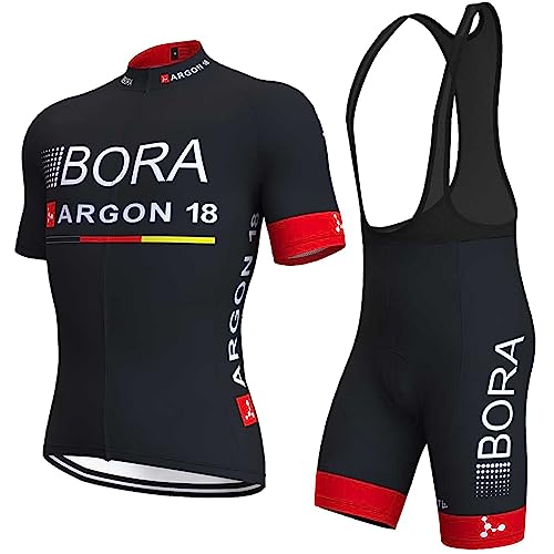 Fenovel Rennrad Trikot Herren Set Fahrradbekleidung Anzug Profi Radtrikot Kurzarm + Radsport-trägerhosen mit 19D Gepolstert von Fenovel