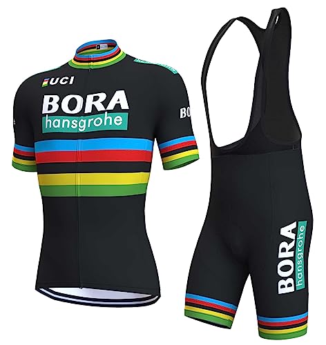 Fenovel Rennrad Trikot Herren Set Fahrradbekleidung Anzug Profi Radtrikot Kurzarm + Radsport-trägerhosen mit 19D Gepolstert von Fenovel