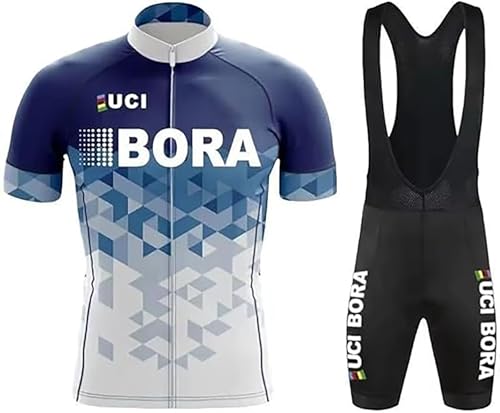 Fenovel Rennrad Trikot Herren Set Fahrradbekleidung Kurzarm Radsport-bekleidung Pro Mountainbike Jersey + Trägerhosen mit 19D Gepolstert von Fenovel