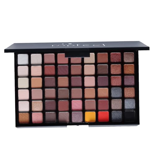 54 Farben Lidschatten-Palette Hochpigmentierte Augenpigmente Mischbares Geschenk Make-up Kosmetikset Lidschatten-Palette für Anfänger von Fenteer