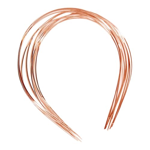 Fenteer 10x leeres Stirnband Basis DIY Craft 1mm Breite Tiara Metall Haar Reifen Kopfstück für Perlen Haarzubehör Haarwinde Verzierung, Roségold, 1.5 Mm von Fenteer