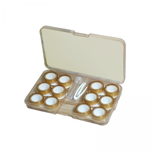 Fenteer 2X Reise Aufbewahrungsbox für 6 Paar Kontaktlinsen mit Auslaufsicheren Silikondichtungen. Kleine Größe von Fenteer