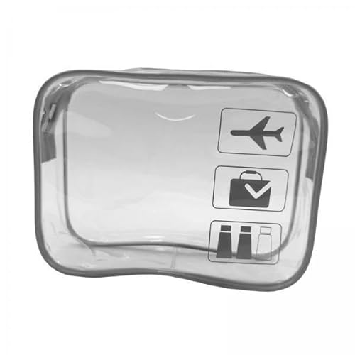 Fenteer 6X Transparente Kulturtasche, Reisetasche, Staubdicht, mit Reißverschlüssen, Make Up Organizer, Kosmetiktasche für Geschäftsreisen, von Fenteer