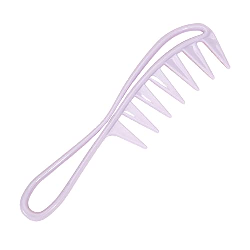 Fenteer Breitzahnkamm, Stylingkamm, professionell, bequem, Haarentwirrungskamm, Haarbürste für den Friseursalon, entwirrt nasses oder trockenes Haar, Damen, Violett von Fenteer