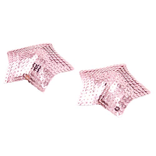 Fenteer Damen Sterne Pailletten Nippelabdeckung Pasties Dessous, Rosa, 7 cm von Fenteer