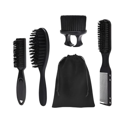 Fenteer Friseurbürste und Friseurkamm-Set, leichter tragbarer Haarschneidekamm für Salon-Väter und Männer, persönliche und professionelle Rasur, Beutelpaket von Fenteer