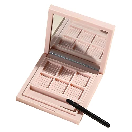 Fenteer Leere Make-up-Lidschatten-Palette, quadratische Palette für Textmarker, Lidschatten, Lippenstift, Rouge, Puderbox, leere Lidschattenbox, leere, 6 Steckplatz von Fenteer