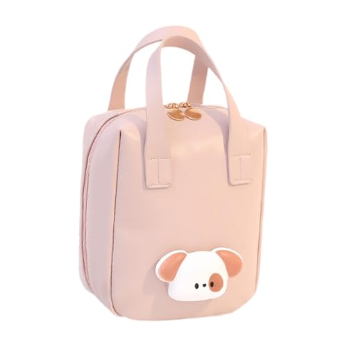 Fenteer Make-up-Tasche für Damen, süße, wasserdichte Kosmetiktasche für Braut, Badezimmer, Bürsten, Frauen, ROSA von Fenteer