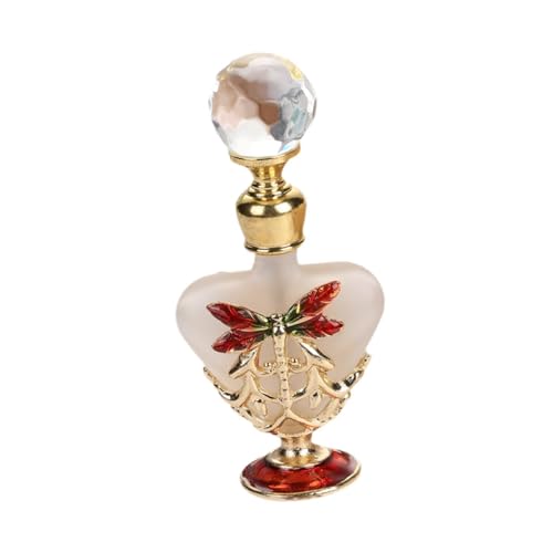 Fenteer Parfümflasche, 5 ml Probeflaschen, dekoratives kleines Geschenk für Frauen und Mädchen, Parfümflasche aus Glas, Glasfläschchen mit ätherischen Ölen, Rot von Fenteer