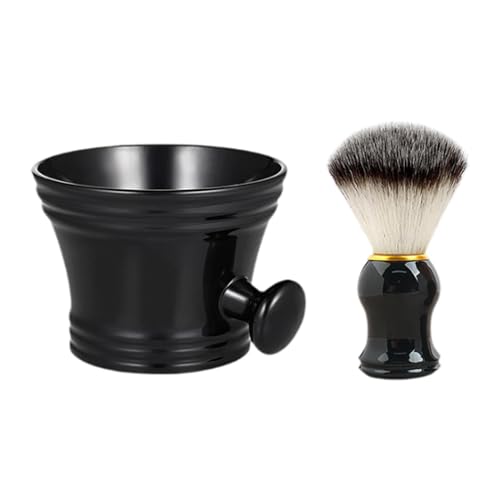 Fenteer Rasierpinsel-Set, Rasierschale, Friseursalon-Werkzeug, Geschenk, Seifenbürste, für den Vatertag, Friseursalon, Papa, Friseurladen, Männer Fenteer Rasierpinsel-Set, Rasierschale, Friseursalon-Werkzeug, Geschenk, Seifenbürste, für den Vatertag, Friseursalon, Papa, Friseurladen, Männer von Fenteer