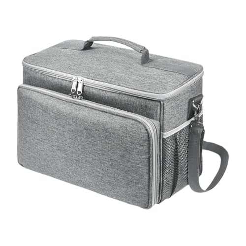 Fenteer Umhängetasche mit Haustierpflegewerkzeug, grau, tragbarer Mehrzweck-Organizer-Koffer, Toilettenartikel-Aufbewahrung für Männer auf Geschäftsreisen von Fenteer