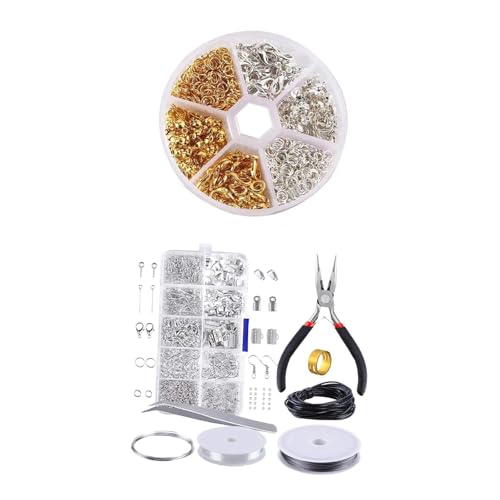 Fenteer Verschlüsse Biegeringe Schmuckzubehör Set mit Werkzeugen für DIY Armbänder von Fenteer
