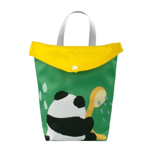 Fenteer Wickeltasche aus Babystoff, wasserdicht, tragbare Reisetasche, Aufbewahrungstasche, Wickeltasche, Nasstasche für Yoga, Badeanzug, Panda 20x25cm von Fenteer
