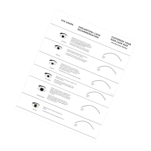 Fenteer Wimpern Training Übung Praxis. Wimpern Wimpern Buch Wimpernverlängerung Wimpern Training Diagramm, Weiß von Fenteer