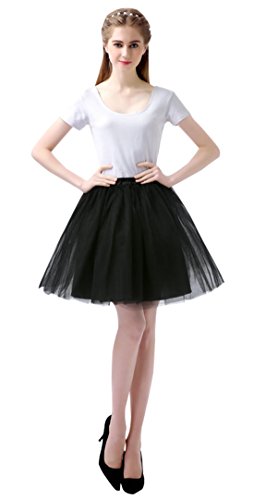 FEOYA 50er Vintage Tutu Rock Tüllrock Kurz Ballett Tanzkleid Damen Mädchen Blase Multi-Schichten Petticoat Unterrock Faschings Kostüm von FEOYA