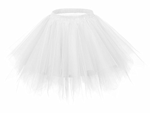 FEOYA Kinder Mädchen 50er Vintage Petticoat Tutu Unterkleid Abschlussball Rockabilly Kurz Ballet Tanz Rock von FEOYA