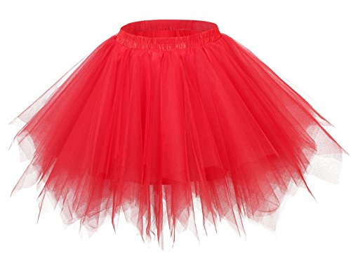 FEOYA Mädchen Retro Petticoat Kurz Tüll Ballett Tanzkleid Blase 50er Tutu Unterrock Abschlussball Tanzkleid Party Tüllrock von FEOYA