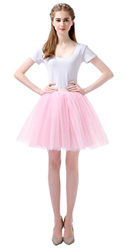 FEOYA Damen Tütü Rock Tutu Minirock 50er Jahre Retro Ballettrock Unterrock Kurz Cosplay Petticoat Tanzkleid von FEOYA