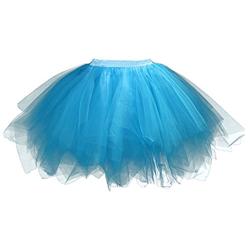 FEOYA Damen Tutu Unterkleid 50er Retro Petticoat Kurz Ballett Tanzkleid Party Minirock Mehrschichtige Tüllrock Tütü Cosplay Unterrock von FEOYA