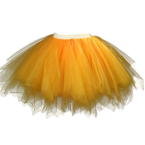 FEOYA Damen Tutu Unterkleid 50er Retro Petticoat Kurz Ballett Tanzkleid Party Minirock Mehrschichtige Tüllrock Tütü Cosplay Unterrock von FEOYA