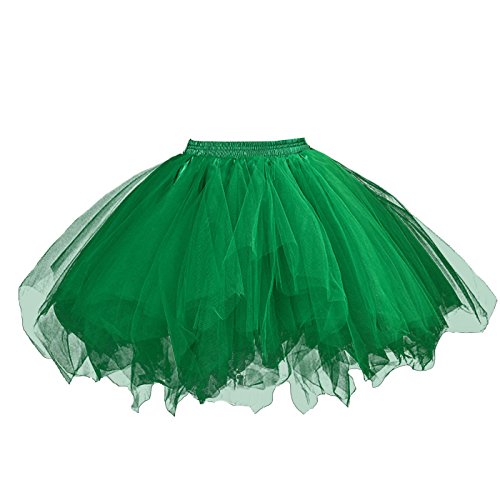 FEOYA Damen Tutu Unterkleid 50er Retro Petticoat Kurz Ballett Tanzkleid Party Minirock Mehrschichtige Tüllrock Tütü Cosplay Unterrock von FEOYA