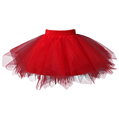 FEOYA Mädchen Kinder Tüllrock Retro Ballettrock Petticoat Tanzkleid Party Tuturock Ballettkleid Tütü Cosplay Unterrock Ballett Verkleiden von FEOYA