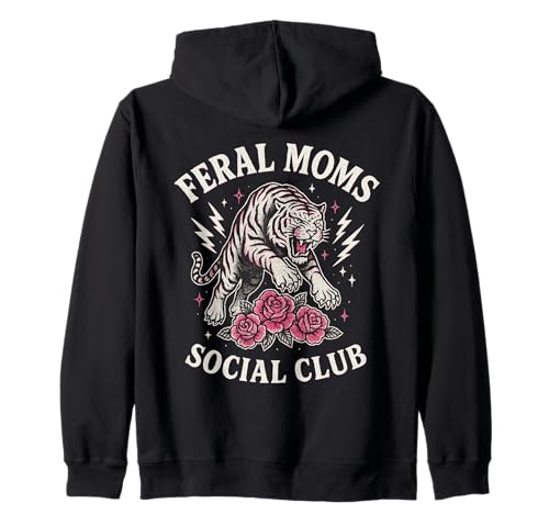 Feral Moms Social Club, Dämonenkunst mit Wilden Frauen Kapuzenjacke Feral Moms Social Club, Dämonenkunst mit Wilden Frauen Kapuzenjacke von Feral Moms Social Club Apparel
