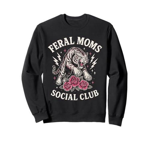 Feral Moms Social Club, Dämonenkunst mit Wilden Frauen Sweatshirt Feral Moms Social Club, Dämonenkunst mit Wilden Frauen Sweatshirt von Feral Moms Social Club Apparel