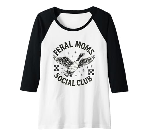 Damen Feral Moms Social Club Adler Vintage Emblem Raglan von Feral Moms Social Club