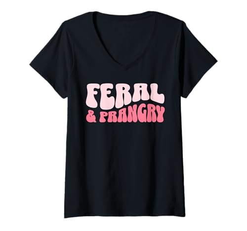 Damen Feral & Prangry Funny Pregnancy T-Shirt mit V-Ausschnitt Damen Feral & Prangry Funny Pregnancy T-Shirt mit V-Ausschnitt von Feral & Prangry Wear