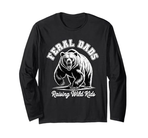 Grafik zur Vaterschaft von Feral Dads Raising Wild Kids, wütender Bär Langarmshirt Grafik zur Vaterschaft von Feral Dads Raising Wild Kids, wütender Bär Langarmshirt von FeralPapa