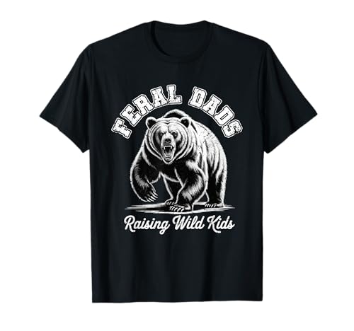 Grafik zur Vaterschaft von Feral Dads Raising Wild Kids, wütender Bär T-Shirt Grafik zur Vaterschaft von Feral Dads Raising Wild Kids, wütender Bär T-Shirt von FeralPapa