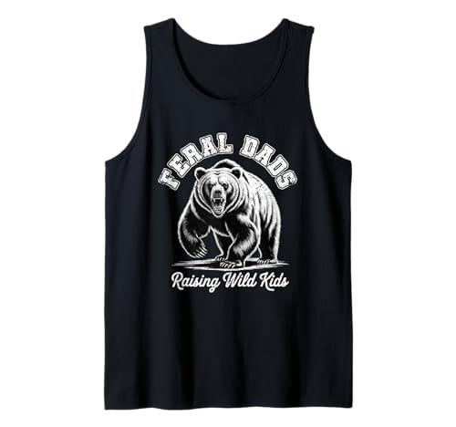 Grafik zur Vaterschaft von Feral Dads Raising Wild Kids, wütender Bär Tank Top Grafik zur Vaterschaft von Feral Dads Raising Wild Kids, wütender Bär Tank Top von FeralPapa