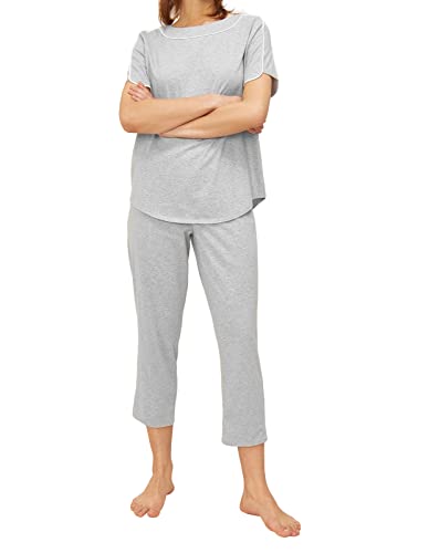 Féraud High Class 3884071-11722 Women's Heather Grey Cotton Pyjama Set 42 von Féraud