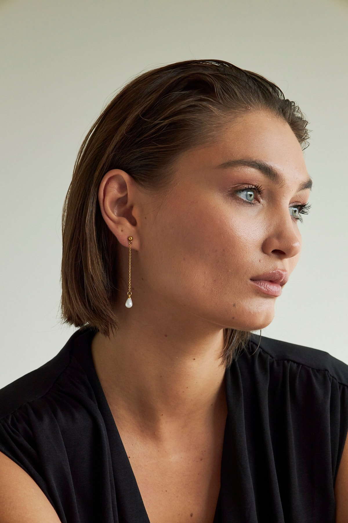 Braut Ohrringe, Perle Baumeln Hochzeitsschmuck, Nette Süßwasserperle Lange Geschenke Für Mutter von FerayeLondon