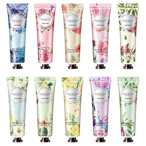 FERCAISH 10er Packung Fruchtextrakt Duft Handcreme, feuchtigkeitsspendende Handpflegecreme Reisegeschenkset mit Sheabutter für Männer und Frauen-30ml von Fercaish