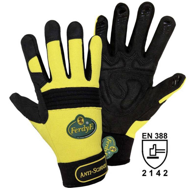 FerdyF. Arbeitshandschuhe FerdyF. Mechanics Anti-Schock 1970-10 Clarino®-Kunstleder Montagehands von FerdyF.