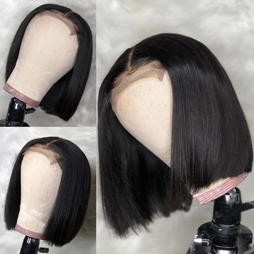 Fereowth 4x4 Lace Front Short Bob Straight Wigs Perücke Echthaar Perücke Damen Natur Brasilianische Glueless Perücken für Frauen 150 % Dichte 25 cm Fereowth 4x4 Lace Front Short Bob Straight Wigs Perücke Echthaar Perücke Damen Natur Brasilianische Glueless Perücken für Frauen 150 % Dichte 25 cm von Fereowth