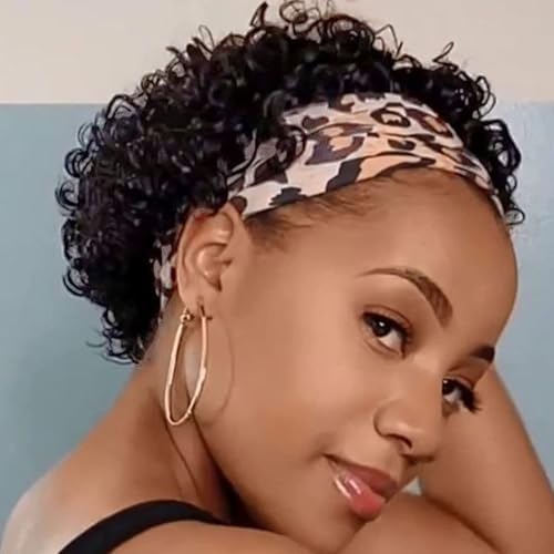 Fereowth Perücke mit Haarband, Damen, brasilianisch, gelockt, Echthaar, für Frauen, natürliche Perücke, Schwarz, Farbe 150 % Dichte Fereowth Perücke mit Haarband, Damen, brasilianisch, gelockt, Echthaar, für Frauen, natürliche Perücke, Schwarz, Farbe 150 % Dichte von Fereowth