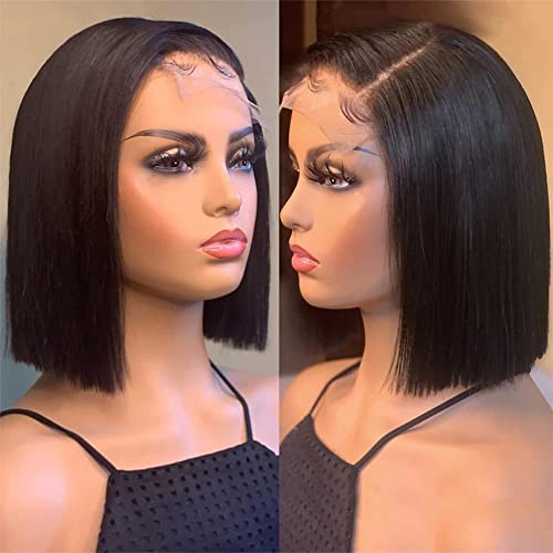 Fereowth Short Bob Wig Kurze Bob Gerade Echthaar Perücke für Damen, 4x4 Lace Closure Wig Human Hair Wig Virgin Hair Straight Bob Wigs 150 Dichte 12 Zoll Fereowth Short Bob Wig Kurze Bob Gerade Echthaar Perücke für Damen, 4x4 Lace Closure Wig Human Hair Wig Virgin Hair Straight Bob Wigs 150 Dichte 12 Zoll von Fereowth