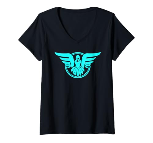 Damen Ferguson Fitness Graphic Logo T-Shirt mit V-Ausschnitt von FergusonFitness