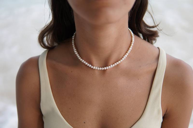 Feriastudio | Handgemachte Barock Perlenkette Perlas - Süßwasserperlen, Minimalistisch, 14K Gold Filled Oder 925 Sterling Silber von FeriaStudio