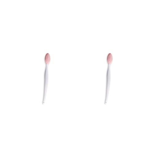 2er-Set Lippenpinsel, Profession Woman Zubehör, Puffer Comedo-Entferner, Kosmetikbedarf, leicht zu greifen, dicke Peeling-Pinsel, Rosa von Feriuzymix