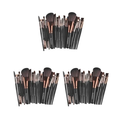 3 Set 22 Stück Professionelle Make-up-Pinsel Foundation Lidschatten Set Schwarz Kaffee von Feriuzymix
