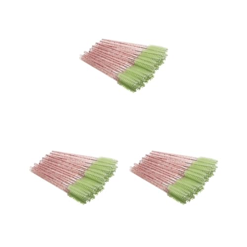 3 Set 50 Stück Wimpernbürste Exquisite Frauen Zubehör Augenbrauen Pinzette Leicht Greifen Entfernen Werkzeug Falsche Augenbrauenpinsel Rosa Stange/Grün von Feriuzymix